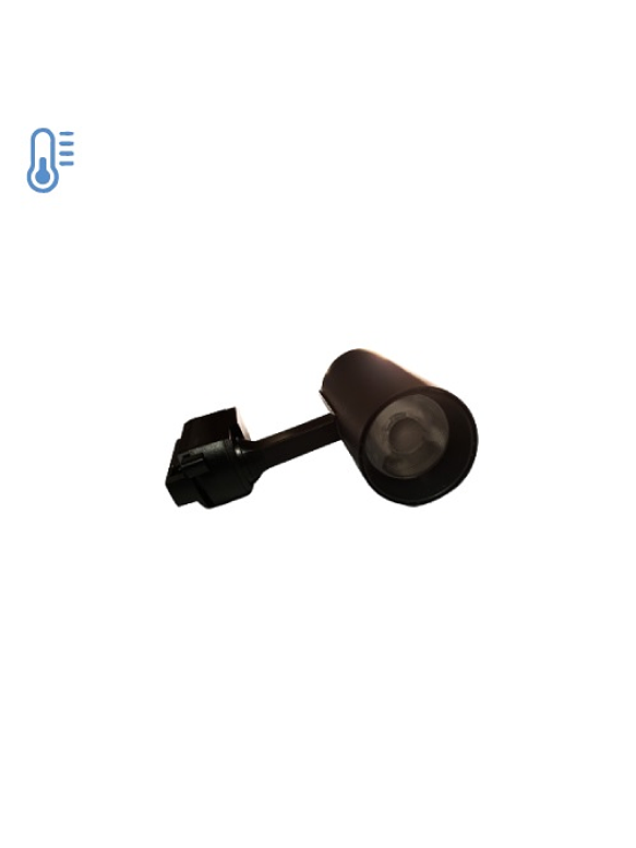 Foco Para Riel Monofásico 10W Luz Fría Carcasa Negra 2