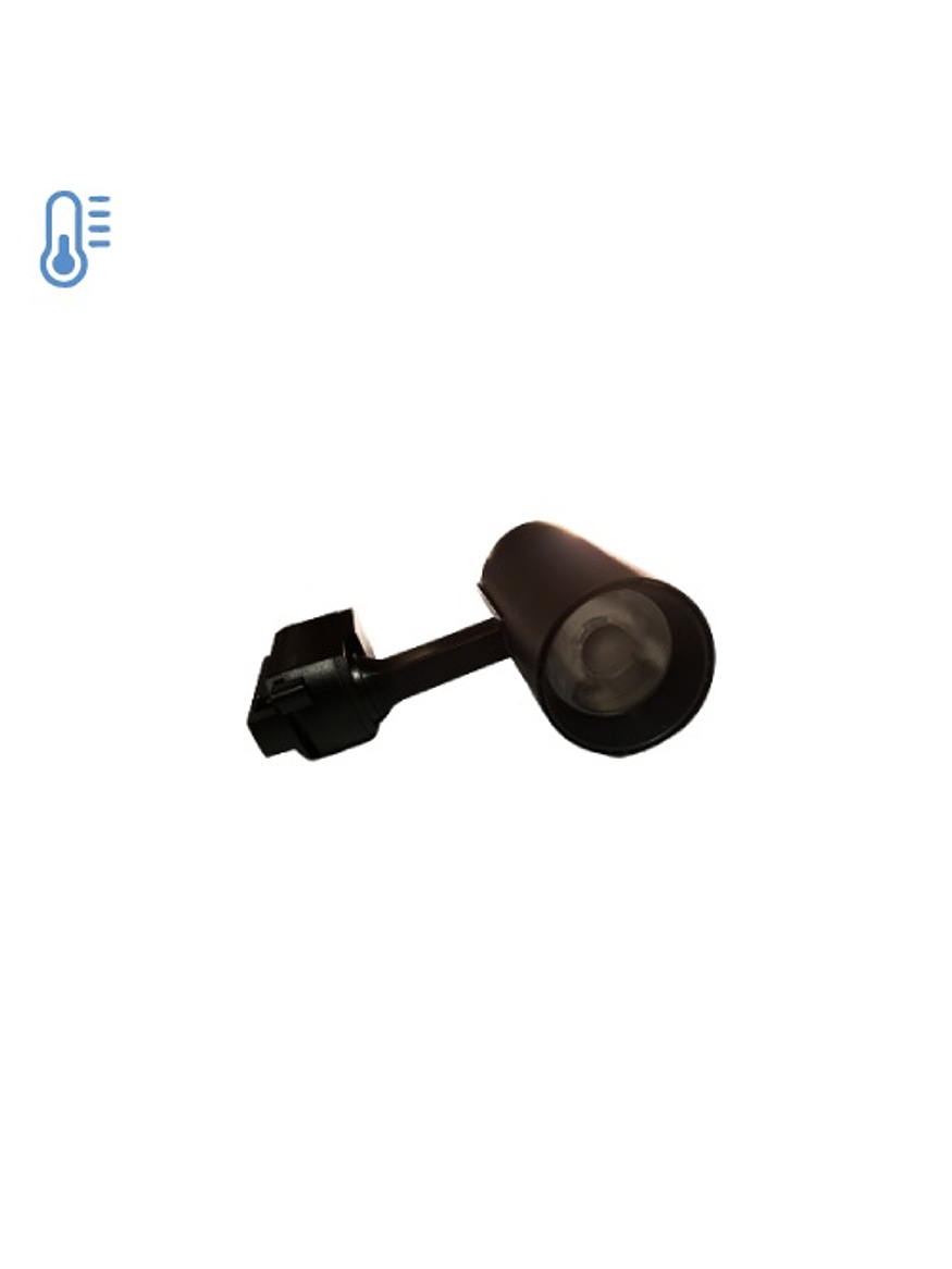 Foco Para Riel Monofásico 10W Luz Fría Carcasa Negra 2