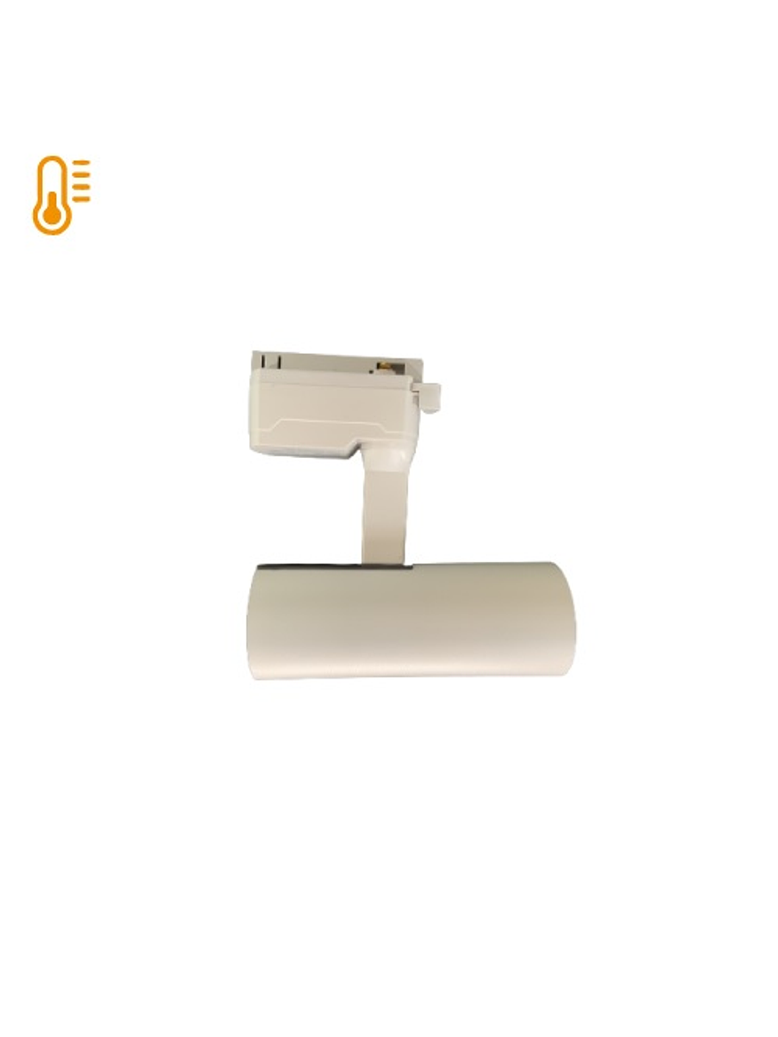 Foco Para Riel Monofásico 10W Luz Cálida Carcasa Blanca 2