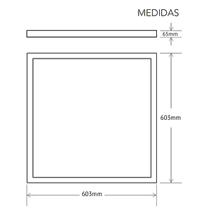 Marco Luminoso LED 48W 60x60 Luz Neutra 4000K LUMEX