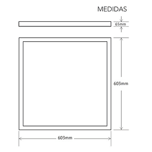 Marco Luminoso LED 48W 60x60 Luz Neutra LUMEX