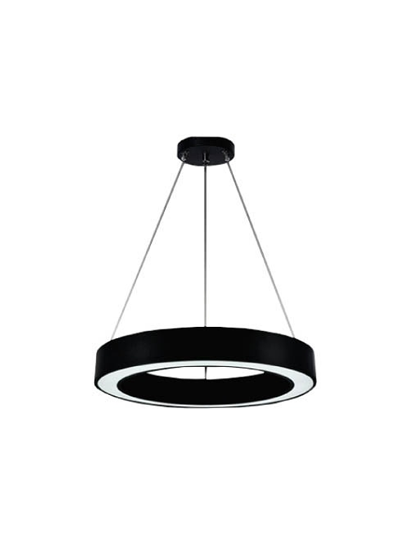 Colgante Tipo Aro LED 48W Luz Fría Negro Ø60   1