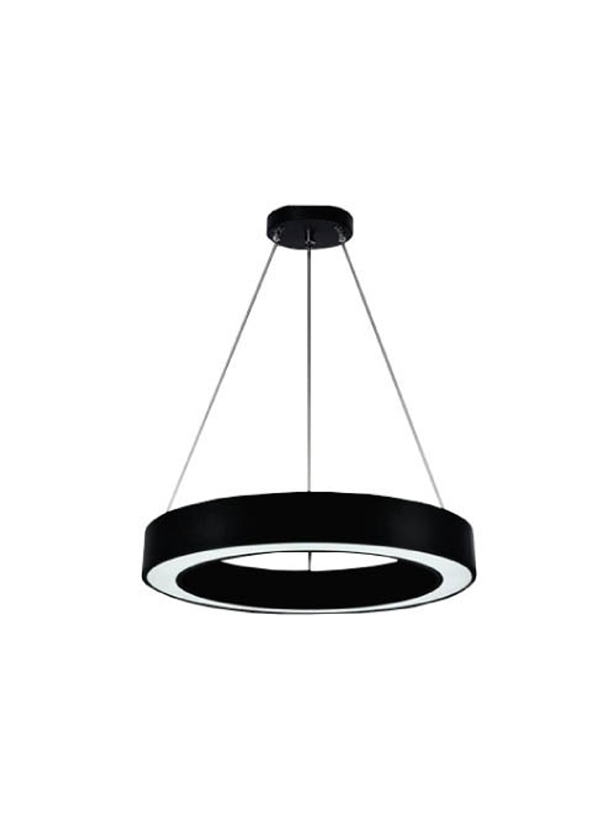 Colgante Tipo Aro LED 48W Luz Fría Negro Ø60   1