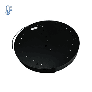 Lámpara Colgante Circular LED 48W Luz Fría Negra Ø60
