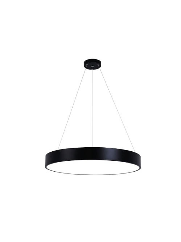 Lámpara Colgante Circular LED 48W Luz Fría Negra Ø60 1