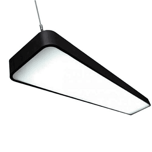 Colgante LED 48W Luz Fría Negro 120CM