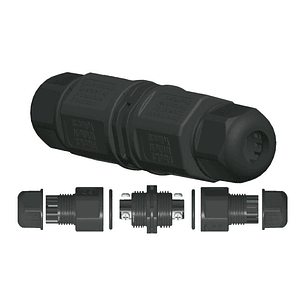 Conector IP65 Roblan Negro