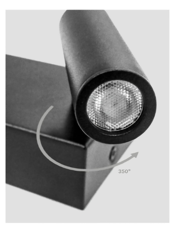 Aplique LED Lectura Roblan AKADEMI 3W 3000K c/Interruptor + USB A/C Negro 3
