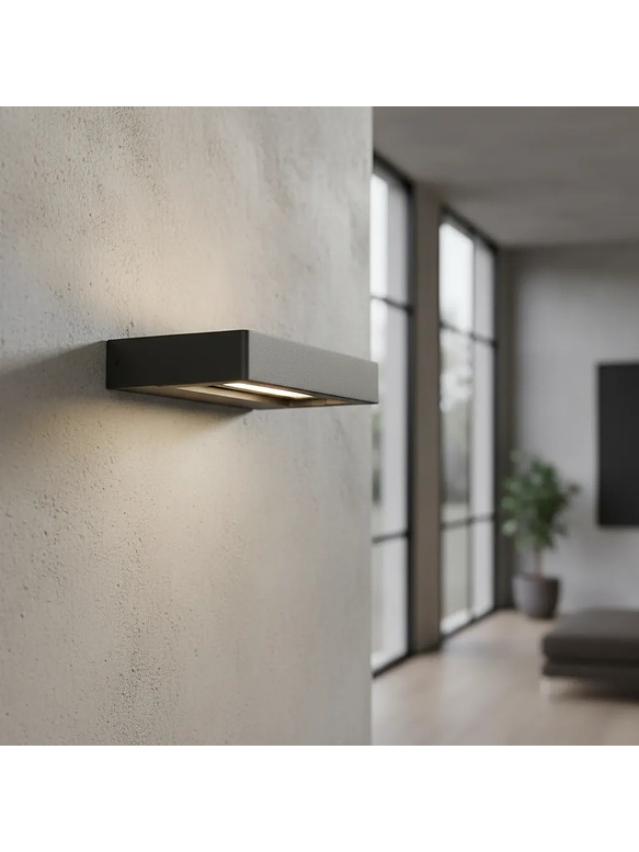 Aplique LED Exterior 11W Luz Cálida IP54 Gris Oscuro 4