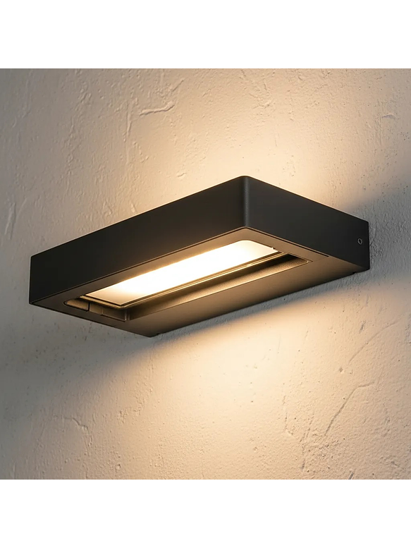 Aplique LED Exterior 11W Luz Cálida IP54 Gris Oscuro 2