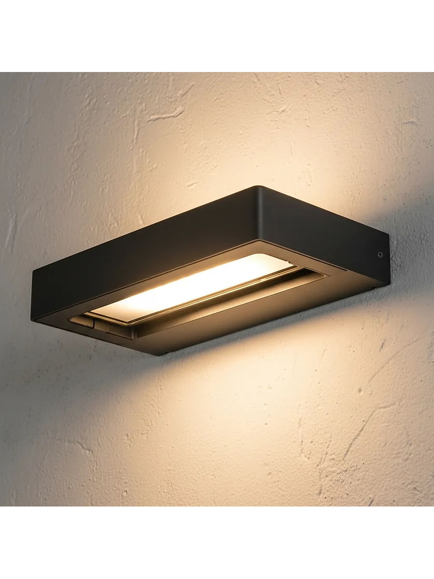 Aplique LED Exterior 11W Luz Cálida IP54 Gris Oscuro 2