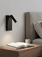 Aplique LED Lectura Roblan Akademi 3W Luz Cálida con Interruptor y USB Negro - Miniatura 4
