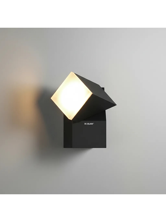 Aplique LED Exterior 1-Foco 8W Luz Cálida IP54 Gris Oscuro 8