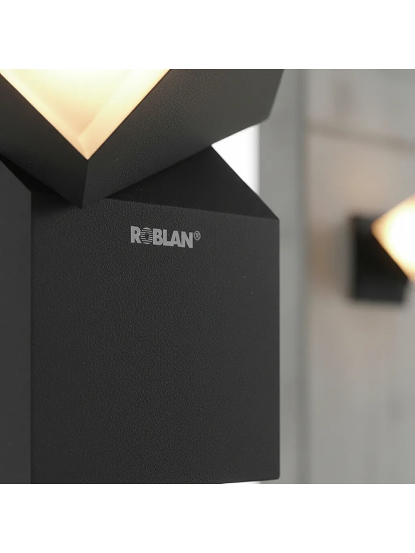 Aplique LED Exterior 1-Foco 8W Luz Cálida IP54 Gris Oscuro 2