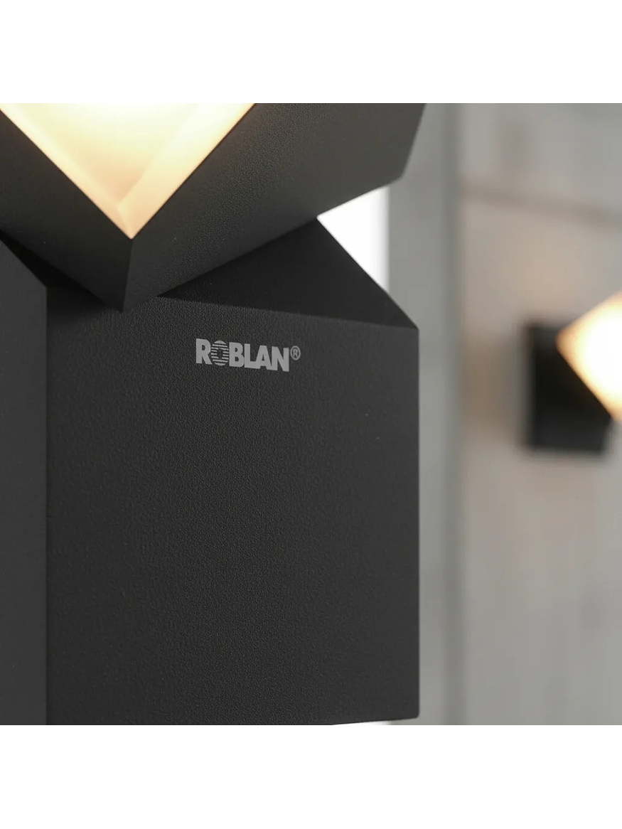 Aplique LED Exterior 1-Foco 8W Luz Cálida IP54 Gris Oscuro 2