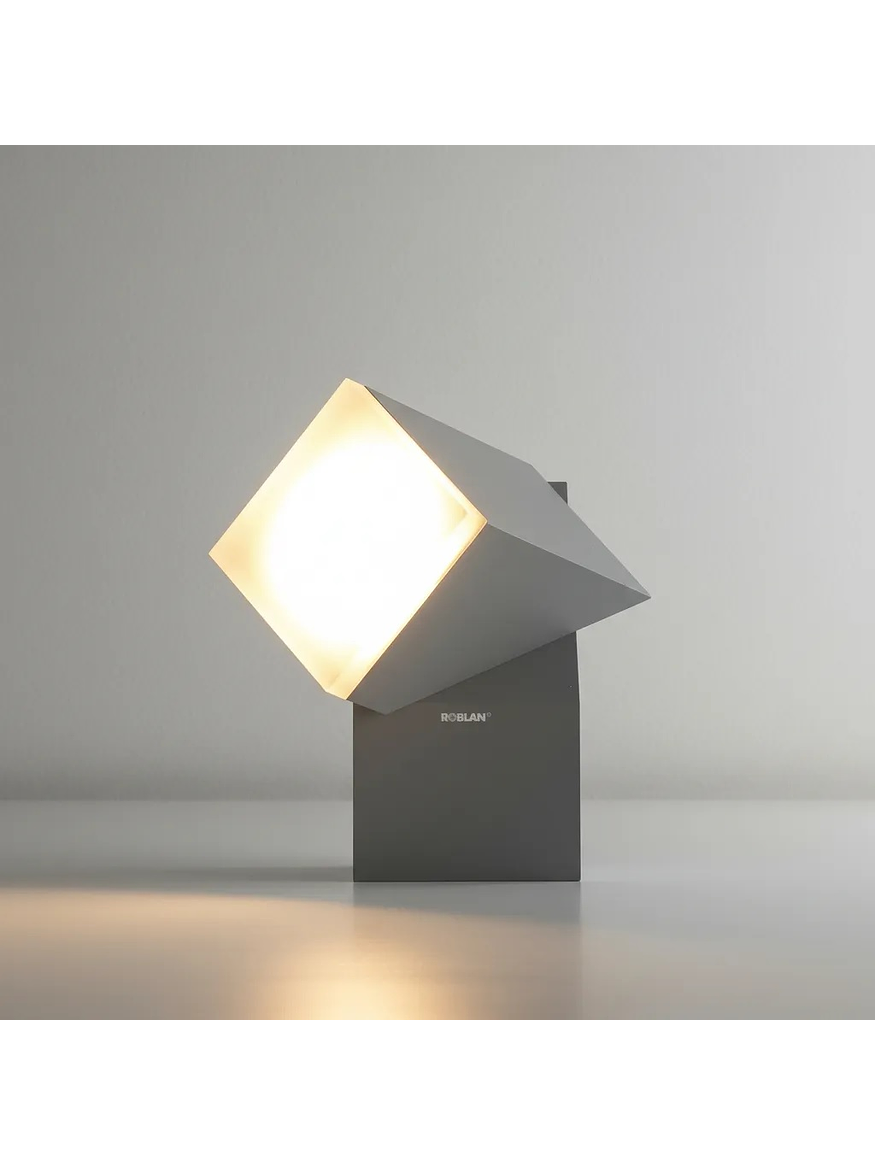 Aplique LED Exterior 1-Foco 8W Luz Cálida IP54 Plata 2