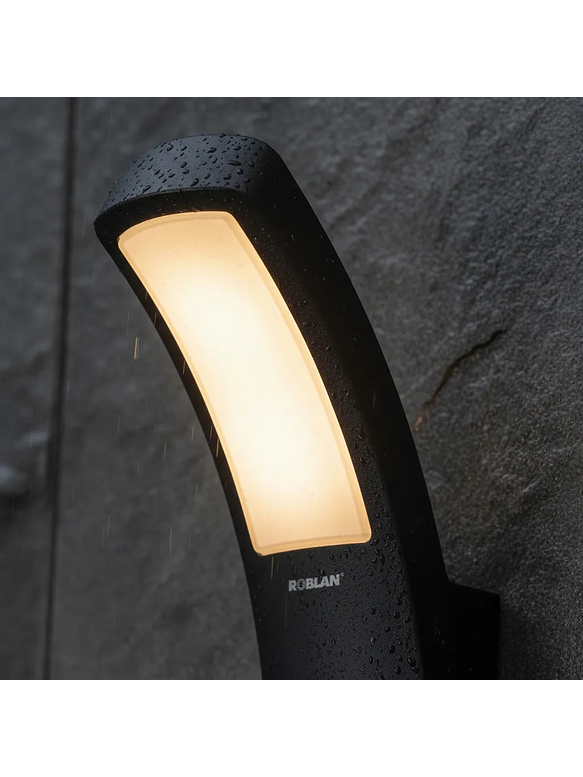 Aplique LED Exterior 12,5W Luz Cálida IP54 Gris Oscuro 7