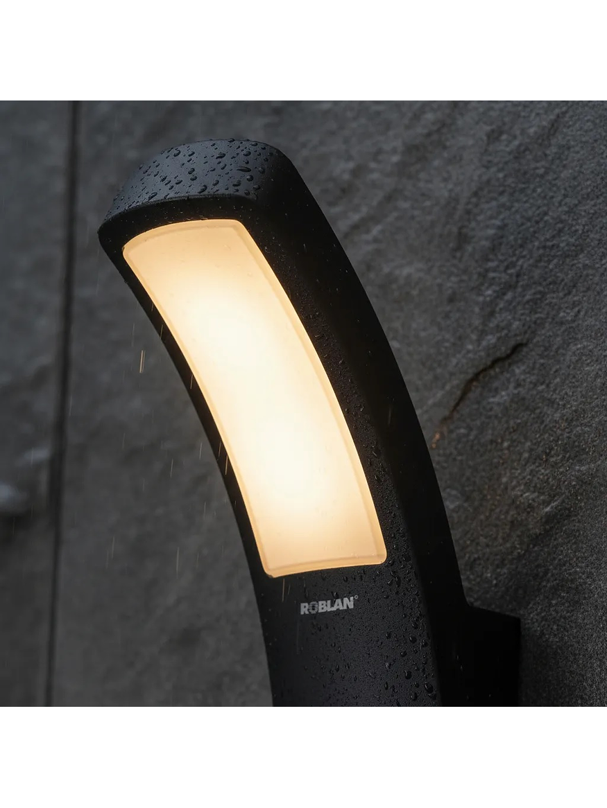 Aplique LED Exterior 12,5W Luz Cálida IP54 Gris Oscuro 7