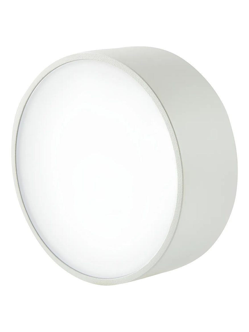 Plafón LED Exterior Redondo 6W Luz Cálida IP54 Plata 3