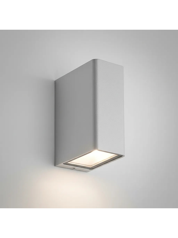 Aplique LED Exterior Bifocal 13W Luz Cálida IP54 Plata 3