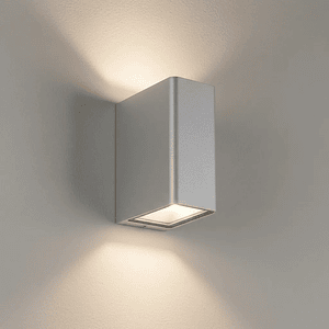 Aplique LED Exterior Bifocal 13W Luz Cálida IP54 Plata