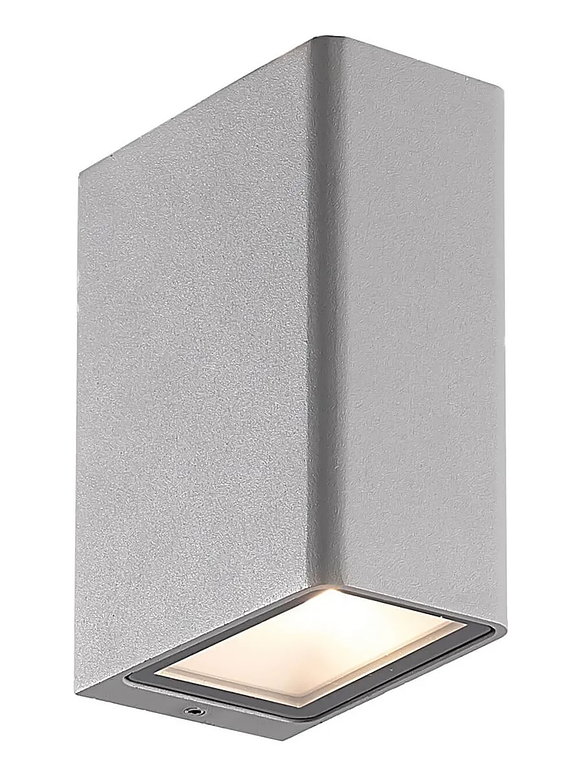 Aplique LED Exterior Bifocal 13W Luz Cálida IP54 Plata 4