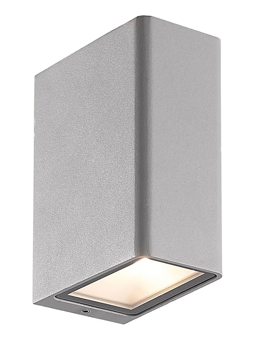 Aplique LED Exterior Bifocal 13W Luz Cálida IP54 Plata 4