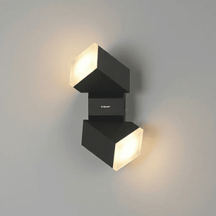 Aplique LED Exterior Bifocal 12,5W Luz Cálida IP54 Gris Oscuro