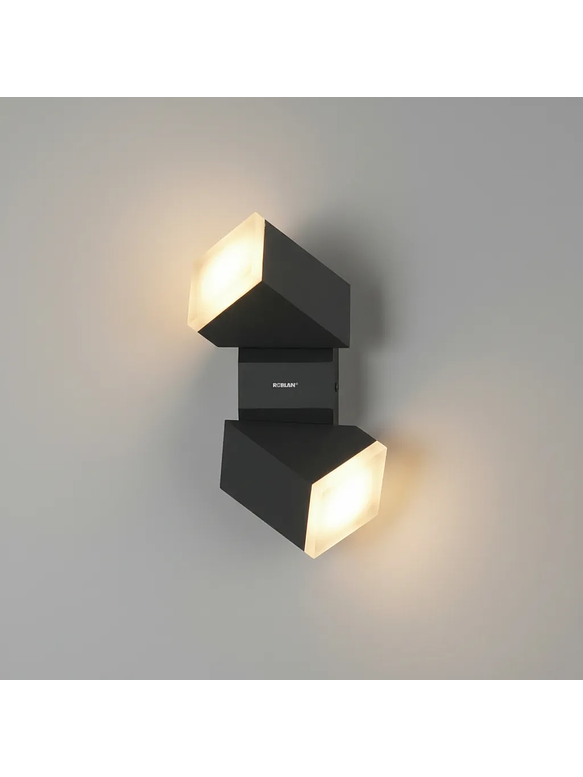 Aplique LED Exterior Bifocal 12,5W Luz Cálida IP54 Gris Oscuro 2