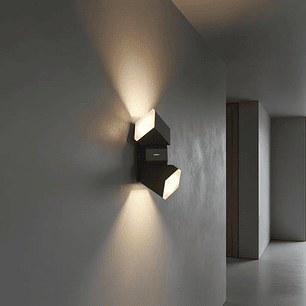 Aplique LED Exterior Bifocal 12,5W Luz Cálida IP54 Gris Oscuro