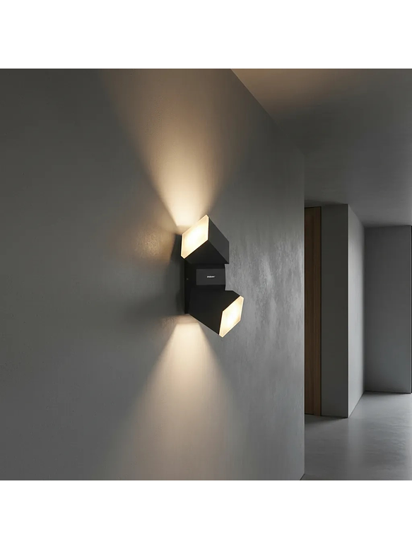 Aplique LED Exterior Bifocal 12,5W Luz Cálida IP54 Gris Oscuro 1