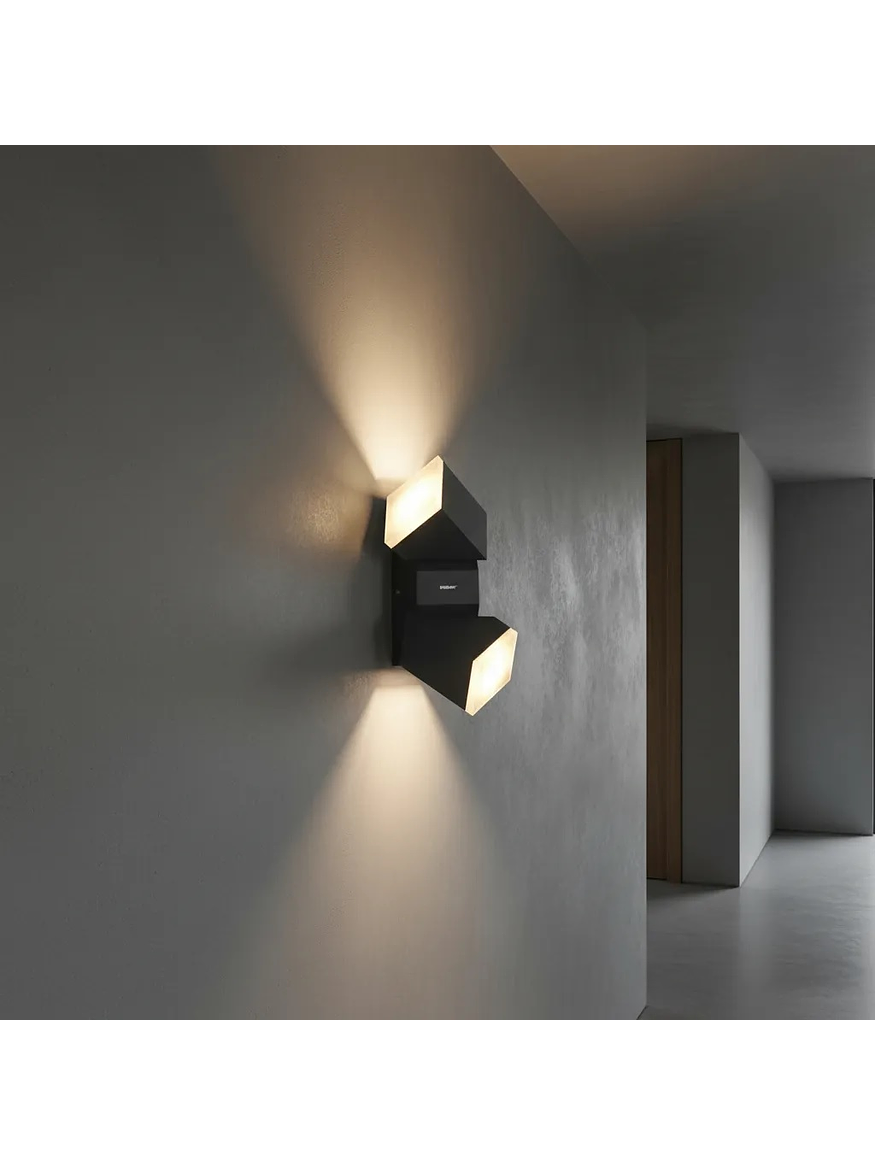 Aplique LED Exterior Bifocal 12,5W Luz Cálida IP54 Gris Oscuro 1