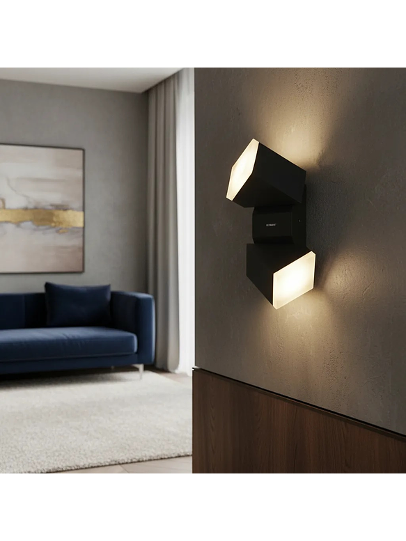 Aplique LED Exterior Bifocal 12,5W Luz Cálida IP54 Gris Oscuro 5