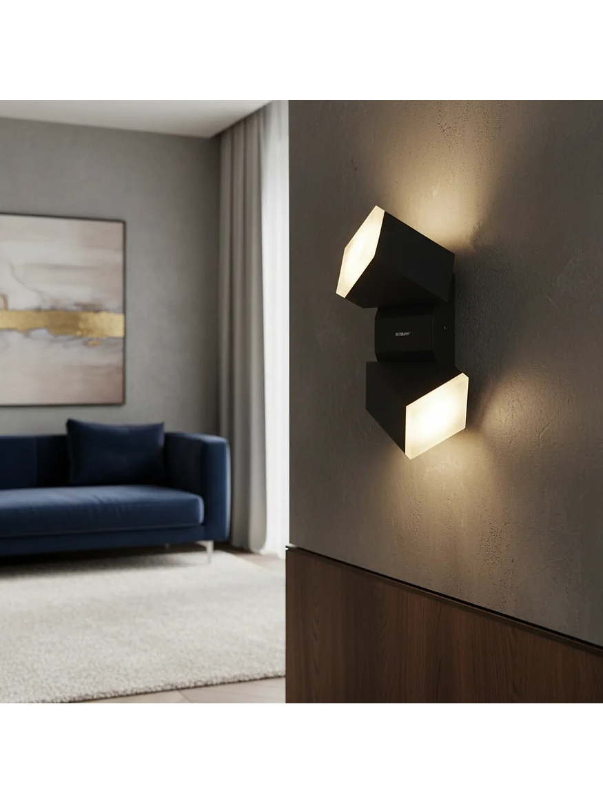 Aplique LED Exterior Bifocal 12,5W Luz Cálida IP54 Gris Oscuro 5