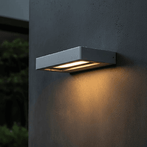 Aplique LED Exterior 11W Luz Cálida IP54 Plata