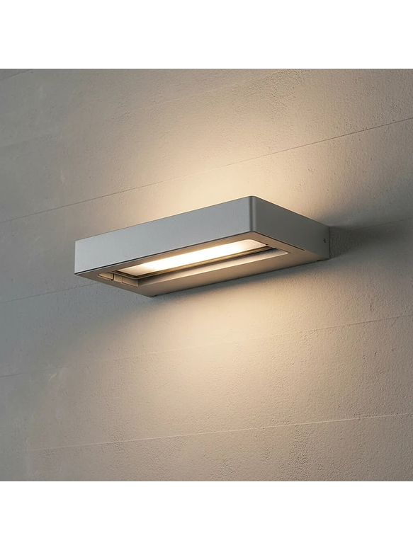 Aplique LED Exterior 11W Luz Cálida IP54 Plata 7