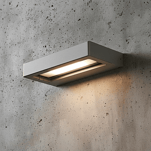 Aplique LED Exterior 11W Luz Cálida IP54 Plata