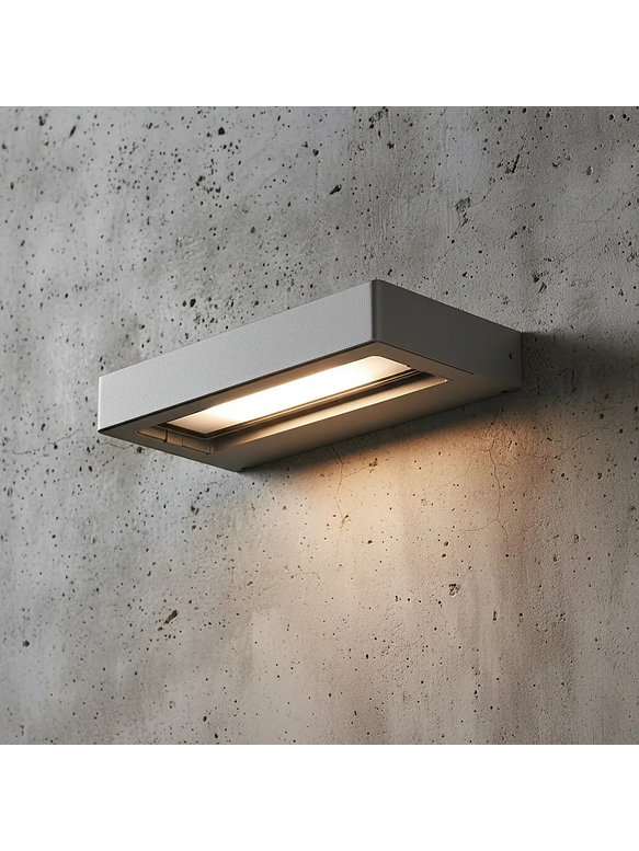 Aplique LED Exterior 11W Luz Cálida IP54 Plata 2