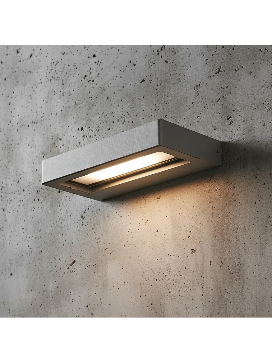 Aplique LED Exterior 11W Luz Cálida IP54 Plata 2