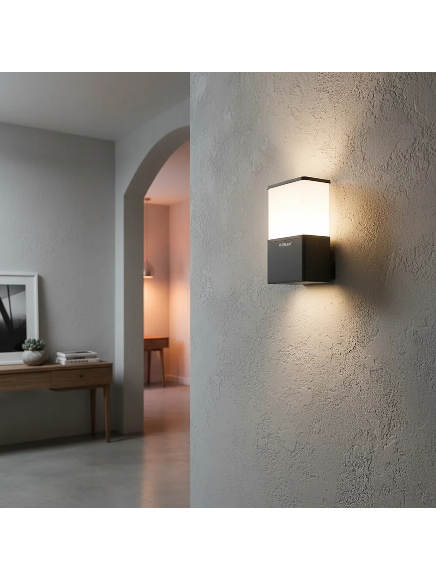 Aplique LED Exterior 9W Luz Cálida IP54 Gris Oscuro 3