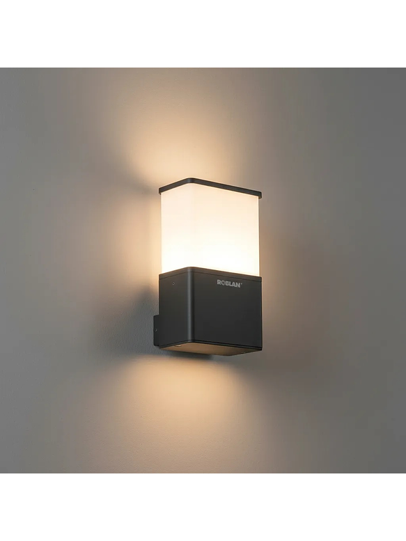 Aplique LED Exterior 9W Luz Cálida IP54 Gris Oscuro 1