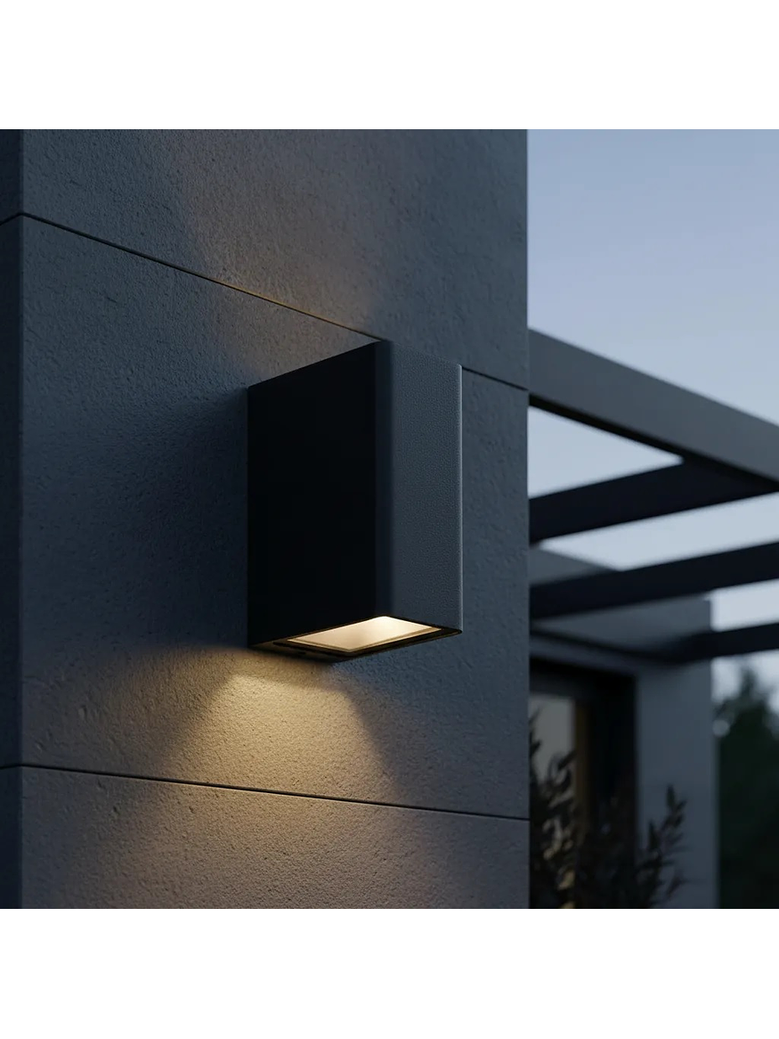 Aplique LED Exterior Bifocal 13W Luz Cálida IP54 Gris Oscuro 1