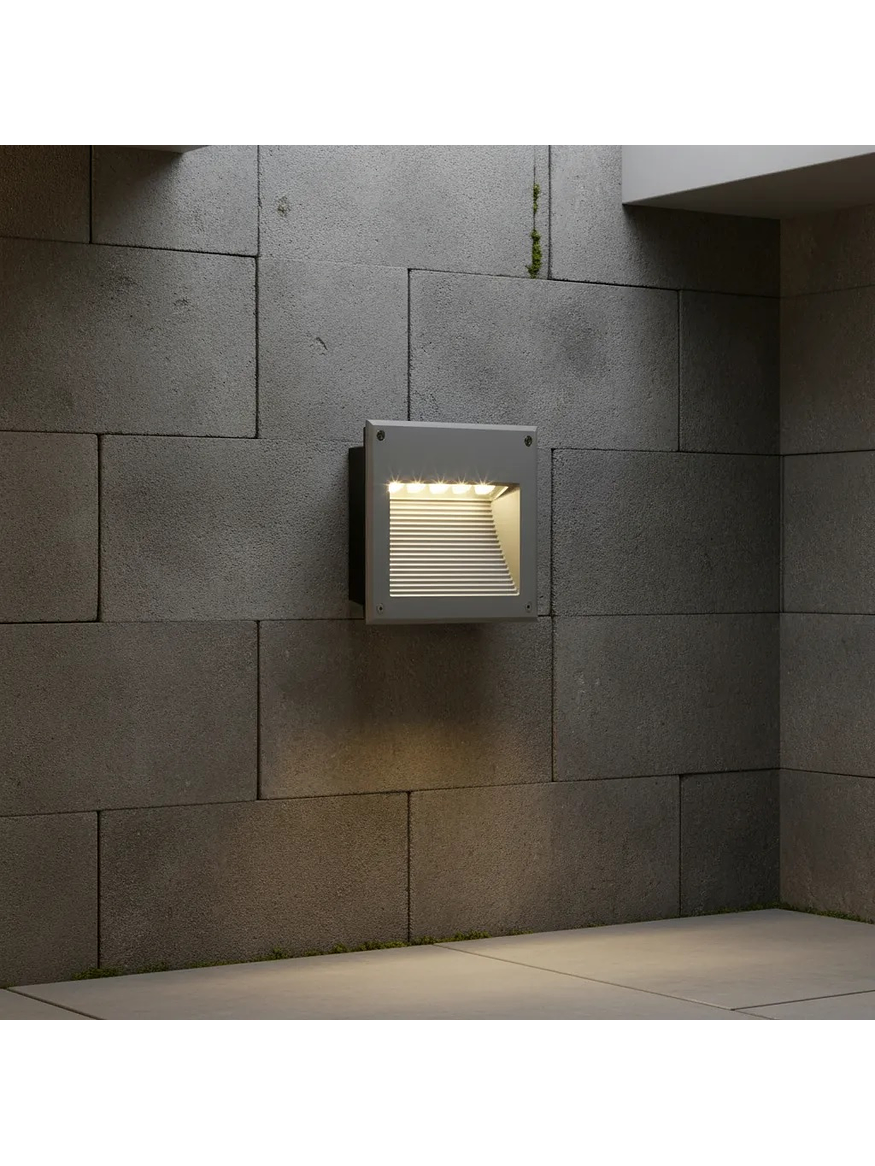 Aplique LED Pared 7W 3000K IP65 Gris Claro 3