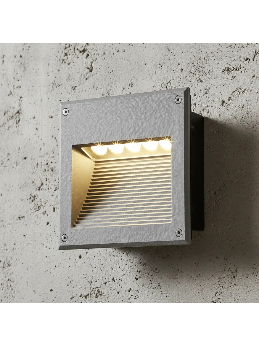 Aplique LED Pared 7W 3000K IP65 Gris Claro 4