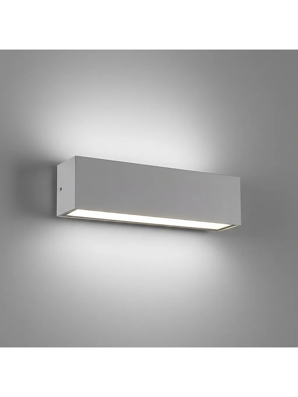 Aplique LED Bifocal 22W Luz Cálida IP65 Gris Claro 1