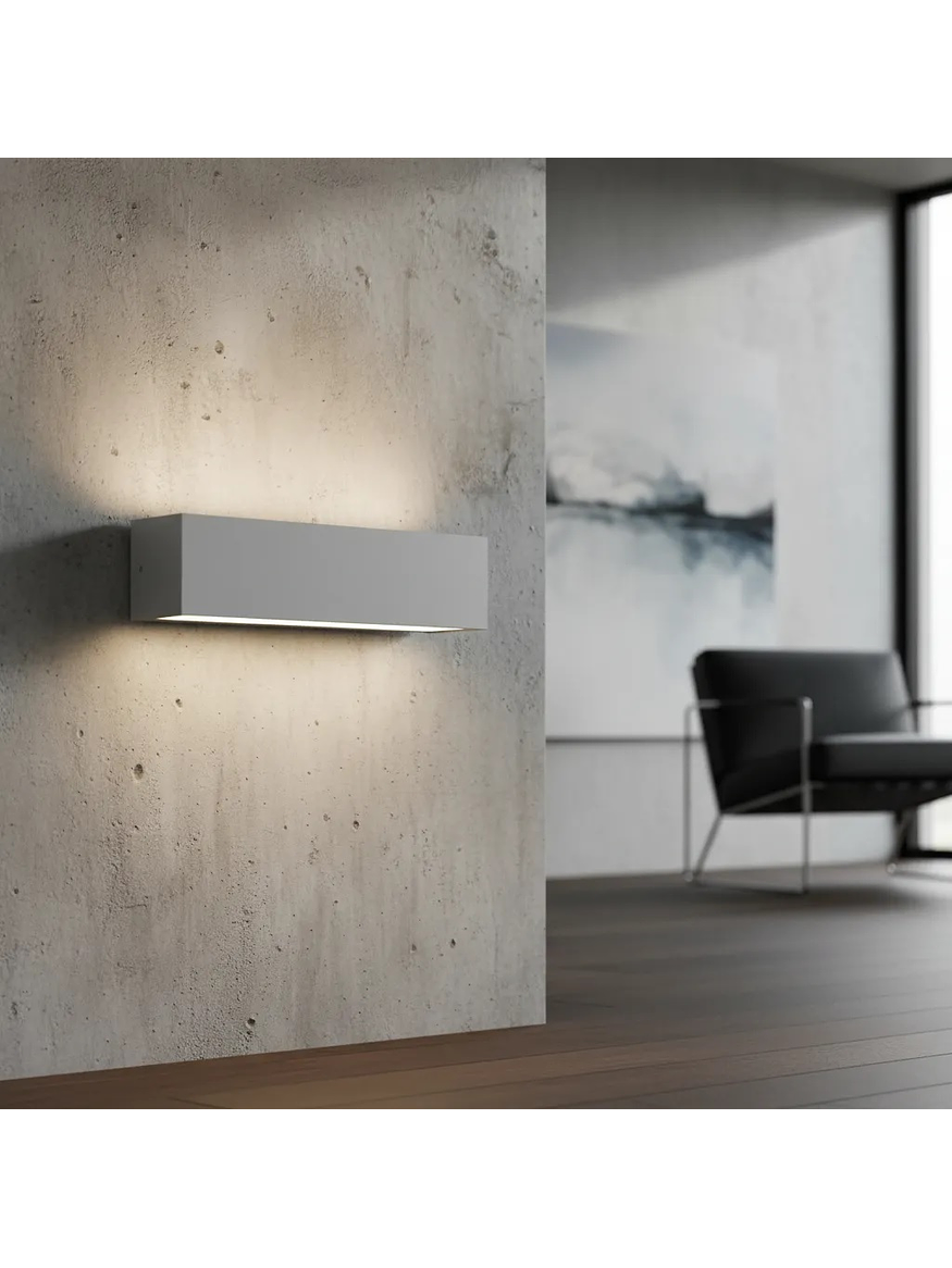 Aplique LED Bifocal 22W Luz Cálida IP65 Gris Claro 3