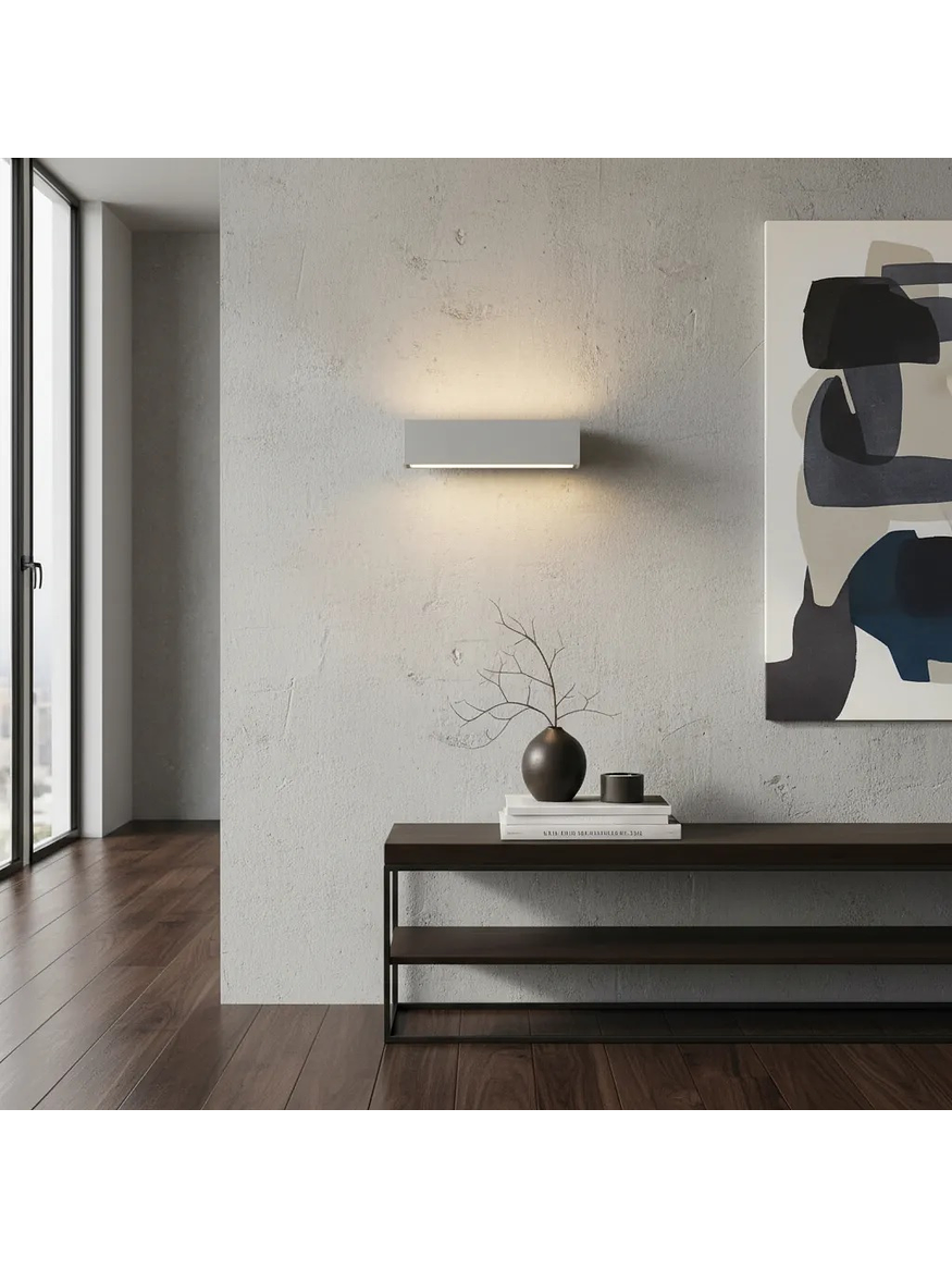 Aplique LED Bifocal 22W Luz Cálida IP65 Gris Claro 5