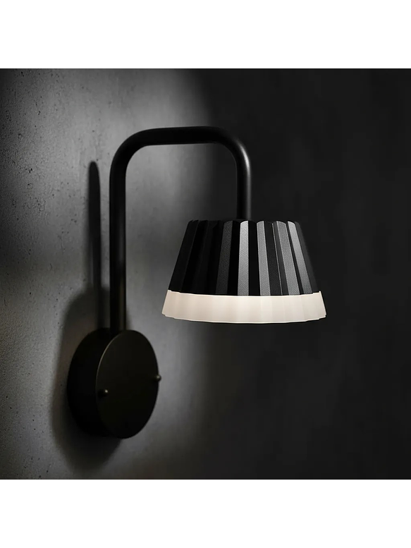 Aplique muro negro LED 10W 3000K IP54 Ø15cm 1