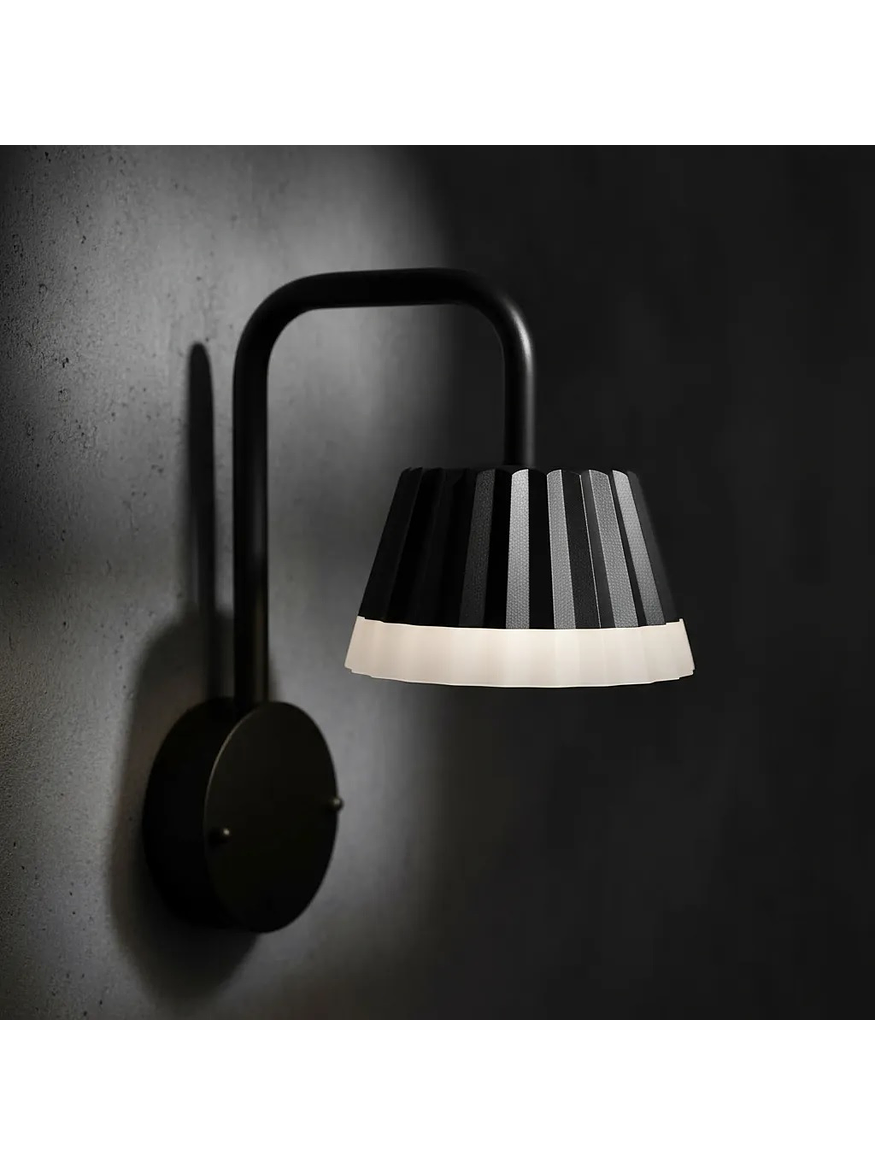 Aplique muro negro LED 10W 3000K IP54 Ø15cm 1