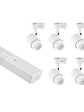 Kit Riel Monofásico 2 Metros + 5 Focos GU10 Cálida Blanco - Miniatura 1